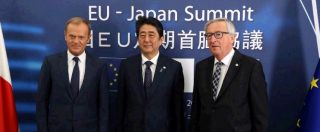 Copertina di Trattato Ue-Giappone, passi avanti per il libero scambio dopo summit a Bruxelles. L’annuncio: “C’è intesa politica per l’Epa”