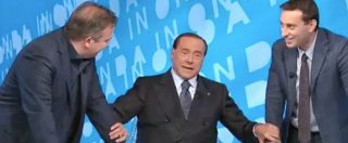 Copertina di Berlusconi show a La7, scommette con Parenzo e Telese: “pizza e pranzo a Napoli se Forza Italia non prende il 30%”