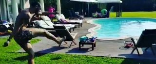 Copertina di Leonardo Bonucci fa i miracoli dentro casa: calcio d’angolo e gol impossibile a bordo piscina