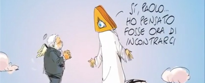 Copertina di “Come è umano lei…”, l’omaggio di Makkox a Paolo Villaggio