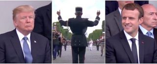 Copertina di Daft Punk tra Macron e Trump. Applausi per l’insolito medley della banda, e il presidente francese se la ride