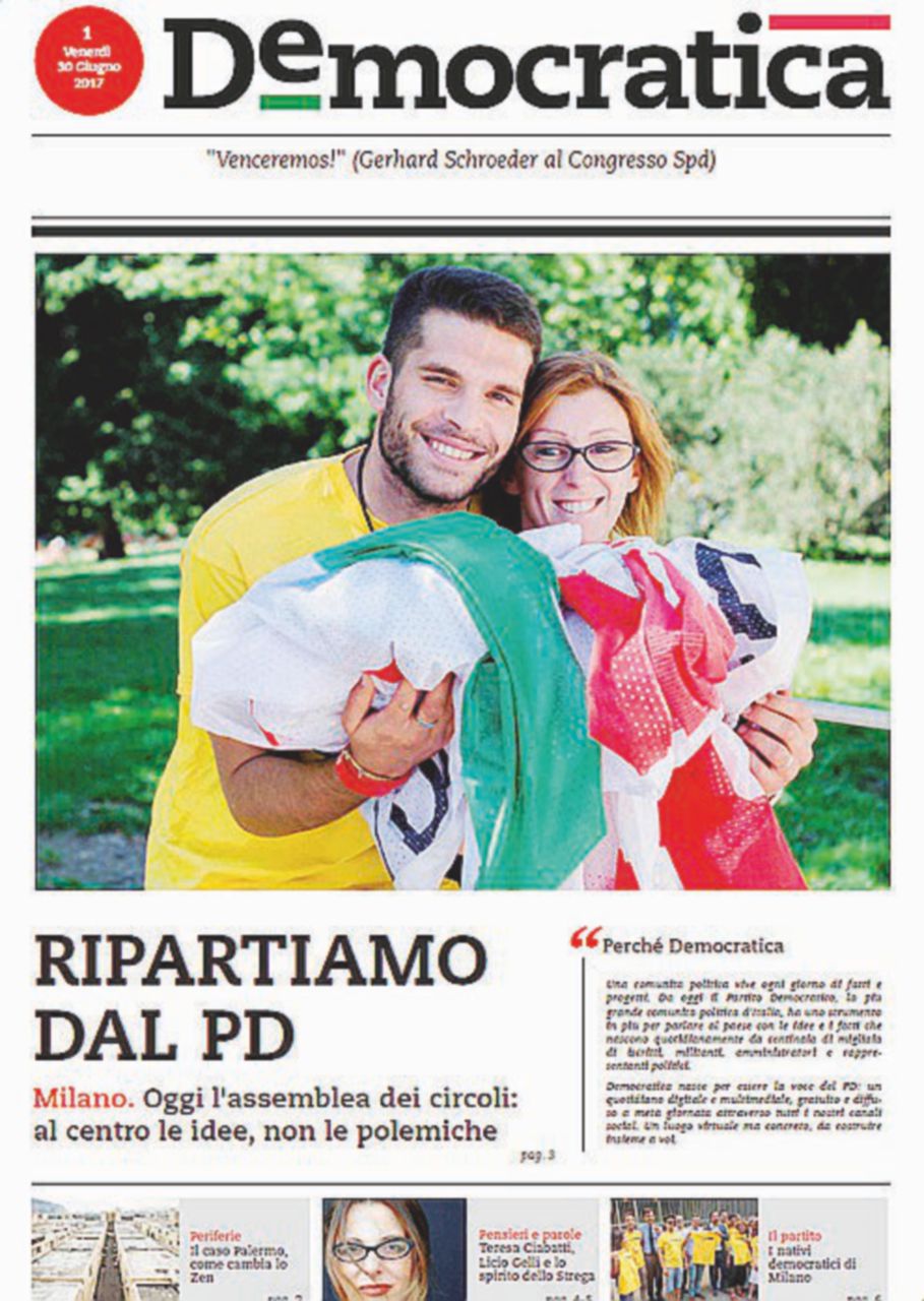 - La copertina del giornale - Ansa Matteo sostituisce L’Unità con un pdf