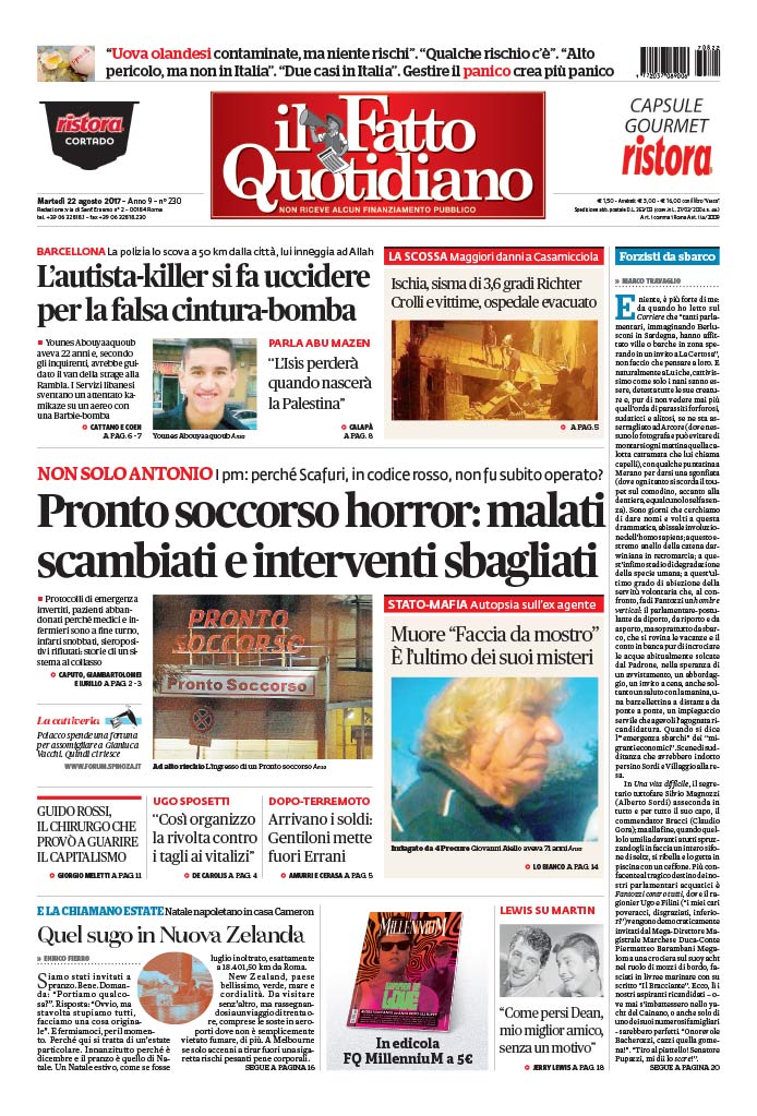 Prima Pagina Il Fatto Quotidiano -