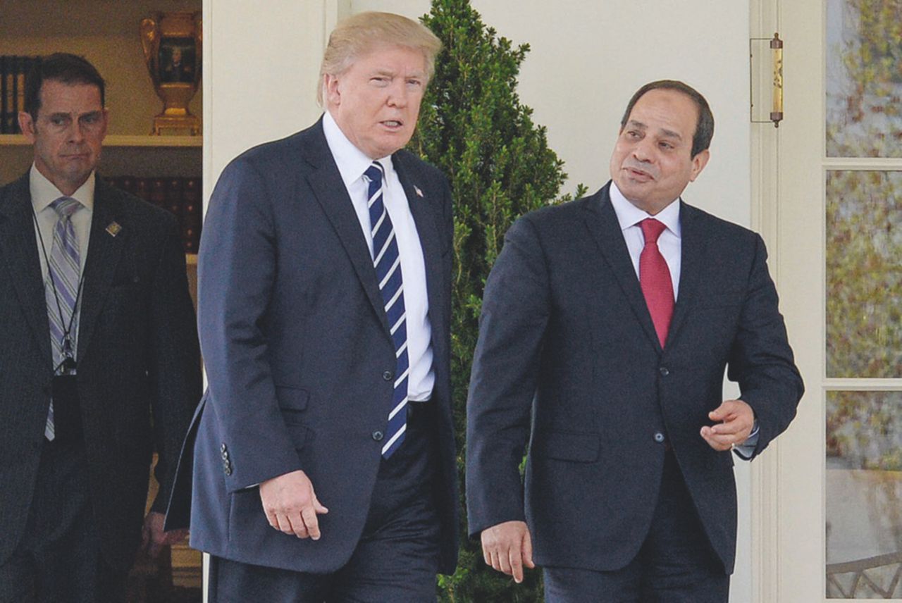 Ex amici - I presidenti Donald Trump e Abd al-Fattah al-Sisi - LaPresse Trump cambia verso. Basta aiuti all’Egitto liberticida