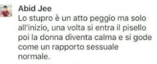 Stupro Rimini, mediatore culturale su Fb: “Peggio solo all’inizio, poi la donna si calma ed è rapporto normale”