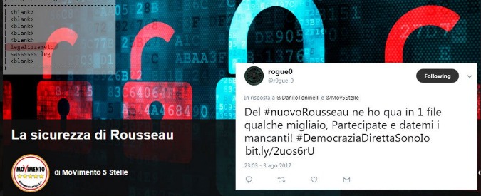 Rousseau, nuovo attacco hacker alla piattaforma del Movimento 5 Stelle