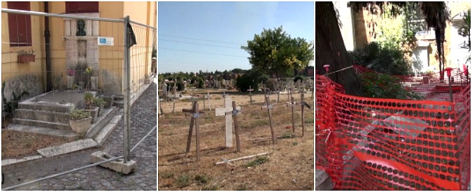 Copertina di Roma, calcinacci, transenne e perdite nei cimiteri. Comitato: “Abbandonati al degrado ma con le tariffe più alte”