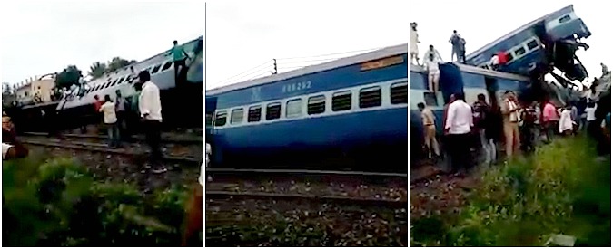 Copertina di India, deraglia treno nell’Uttar Pradesh: 24 morti e oltre 150 feriti. Le immagini del disastro