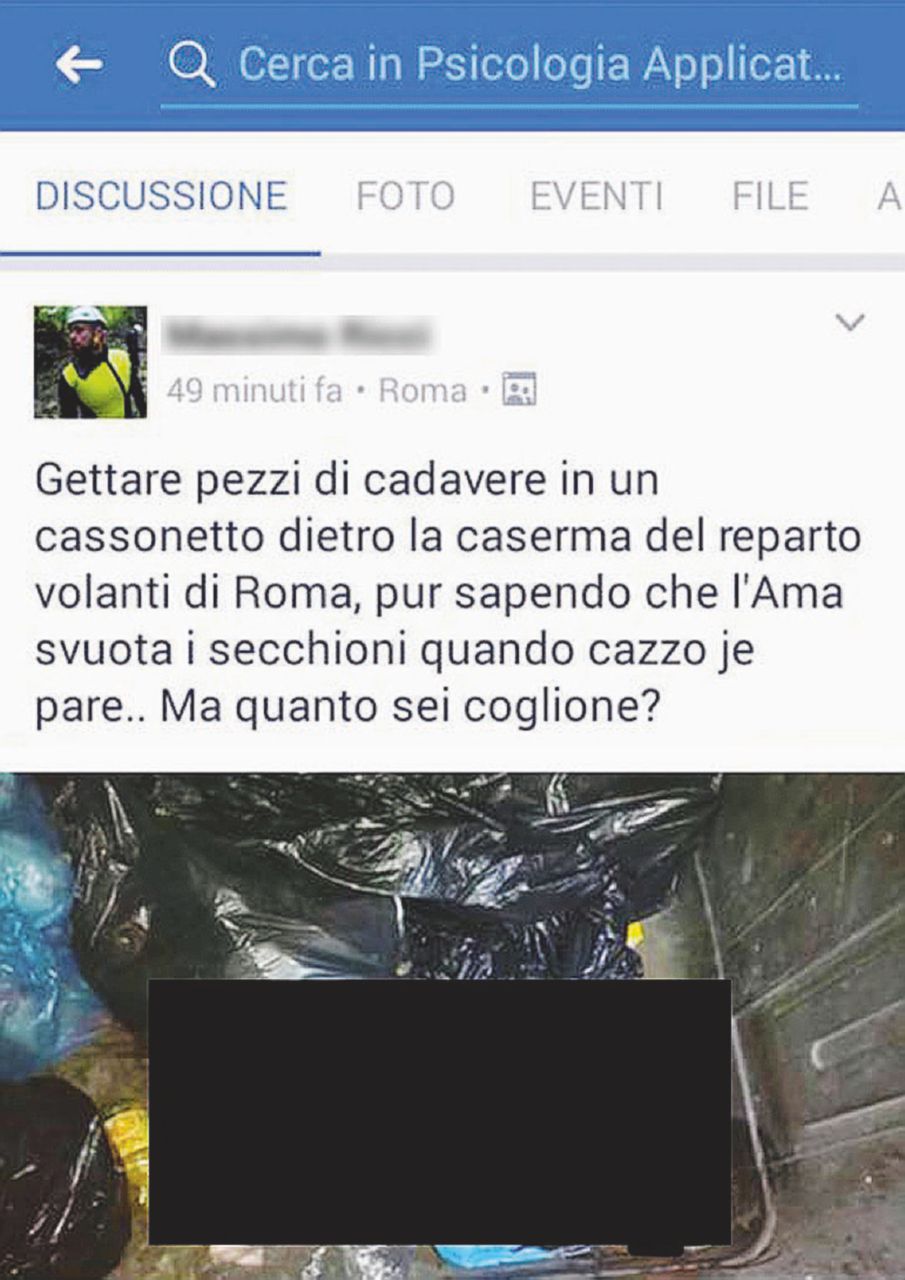 Resti umani - Il post di un addetto dell’Ama Facebook chiude i gruppi osceni