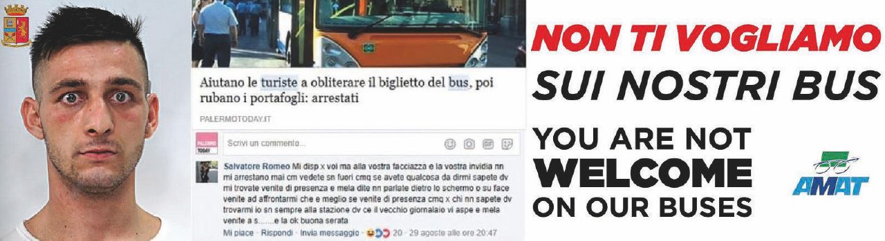 Linea dura - I manifesti dell’azienda dei trasporti con la foto di un 23enne arrestato per furto E la foto del borseggiatore finisce sul bus