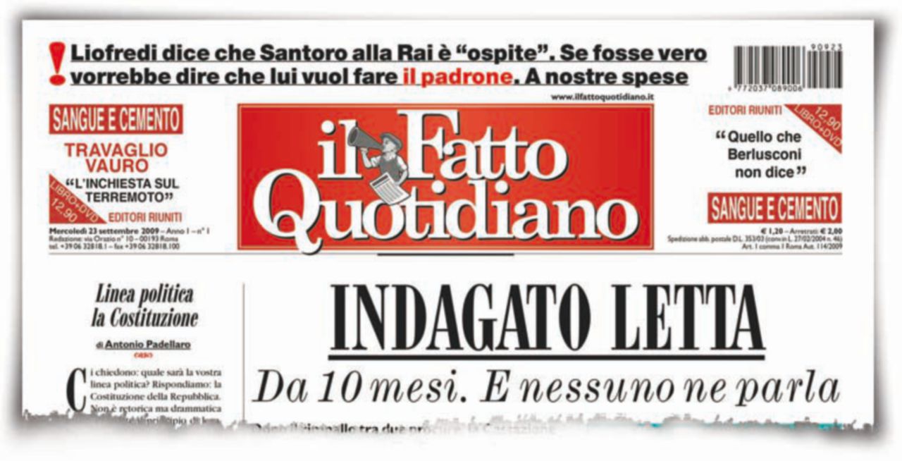 Sabato 23 settembre vi regaliamo la copia del nostro 1° numero Sabato 23 settembre vi regaliamo la copia del nostro 1° numero
