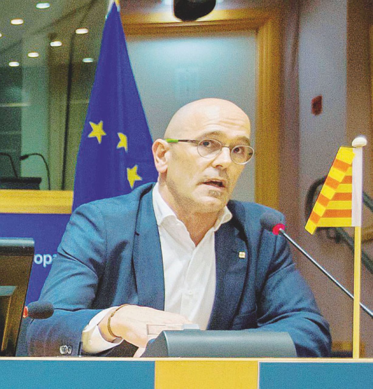 Il “ministro” - Raul Romeva, il “ministro degli Esteri” della Catalogna difende il referendum del 1° ottobre - Ansa “Vogliamo decidere pacificamente il nostro destino”