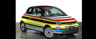 Copertina di Fiat 500 C Missoni, la creazione di Lapo venduta all’asta per beneficienza – FOTO