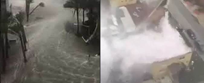 Copertina di Uragano Irma, strade come fiumi e tetti scoperchiati. In un video la furia distruttrice del ciclone