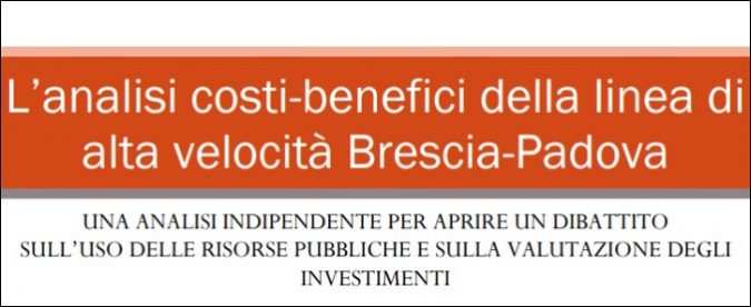 Alta velocità Brescia-Padova, un’analisi economica sarà presentata martedì a Roma