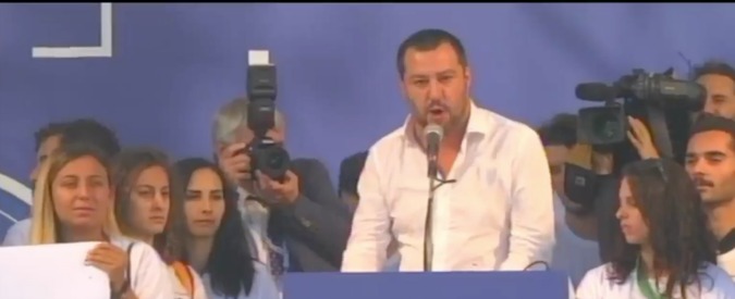 Copertina di Pontida 2017, l’intervento del segretario della Lega Nord Matteo Salvini