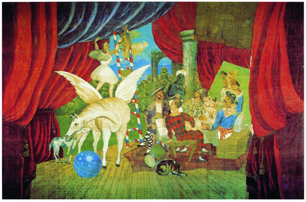 Pablo Picasso
Sipario per il balletto “Parade”, 1917
Tempera su tela,1050 x 1640 cm
Musée National d’Art Moderne
Centre Georges Pompidou, Parigi
© Succession Picasso, by SIAE 2017