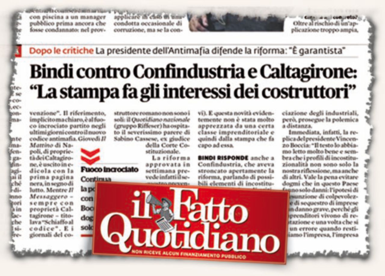 Sul Codice antimafia l’editore non c’entra