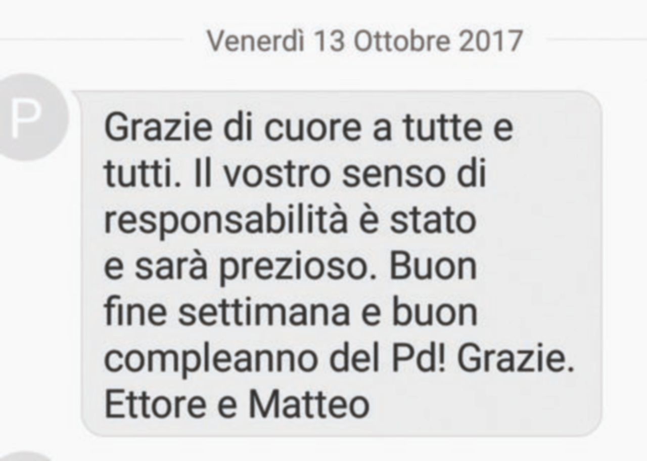 I teneri messaggi di Ettore e Matteo