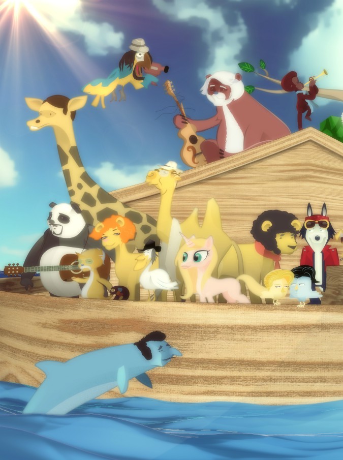 Copertina di “Dalla pace del mare lontano”, Sergio Cammariere diventa Noè in versione cartoon