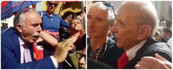 Copertina di In piazza volano schiaffi, Di Battista senior tenta l’attacco al generale Pappalardo. Lui: “M5S mi volevano picchiare”