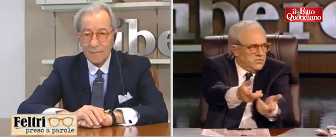 Copertina di Vittorio Feltri su Crozza che lo imita. “Rido e me ne sbatto il cazzo. Mia moglie meno”. Poi un pensiero per Di Maio