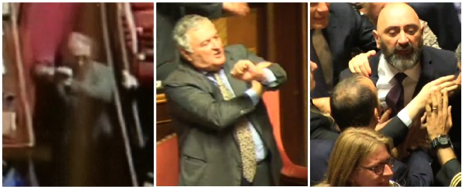 Copertina di Legge elettorale, il gesto dell’ombrello di Giarrusso (M5S) indispone l’Aula e scoppia la bagarre
