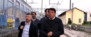 Copertina di Pd, il treno fa tappa nelle zone terremotate: Renzi contestato alla stazione di Ascoli Piceno