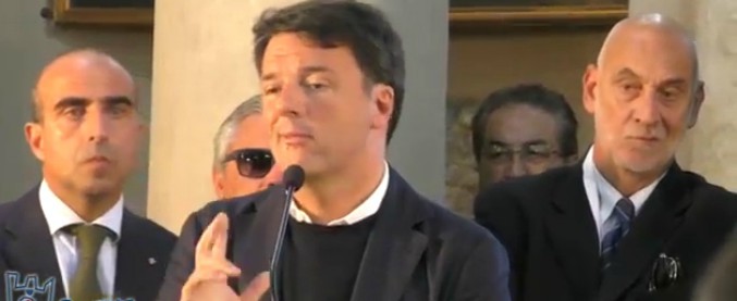 Copertina di Paestum, Renzi diventa don Matteo. Ecco il video della predica-comizio dall’altare della basilica