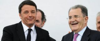 Copertina di Prodi: “Lungo e cordiale incontro con Renzi. Allargare centrosinistra”. E lui: “Uguale dignità per tutti, da centro a sinistra”