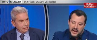 Copertina di Salvini vs Padellaro: “M5s dice che sono venduto? Loro hanno votato con Renzi e sono con D’Alema e Bersani”
