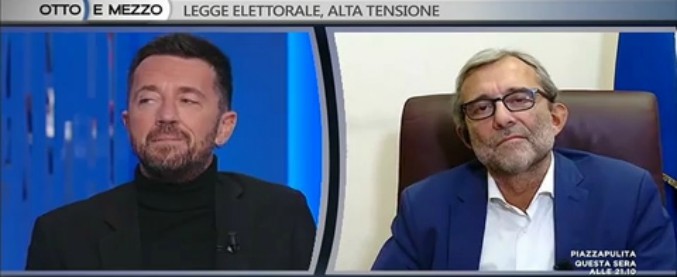 Copertina di Legge elettorale, Scanzi vs Giachetti: “Rosatellum? Miglior legge possibile”. “Hai la faccia come il c”