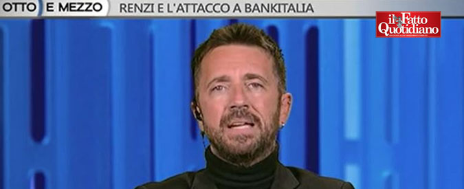 Copertina di Bankitalia, Scanzi: “Rischia di essere un boomerang per Renzi. Del resto lui non è Churchill”