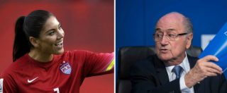 Copertina di Scandalo molestie, Sepp Blatter accusato dall’icona Hope Solo: “Mi importunò prima della cerimonia del Pallone d’oro”