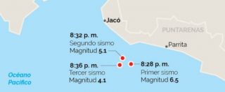 Costa Rica, terremoto di magnitudo 6.5: almeno 3 morti in una località turistica