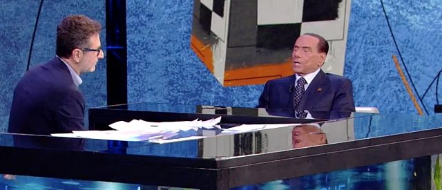 Berlusconi da Fazio a Che tempo che fa: “Non fossi candidabile ho pensato al generale dell’Arma Gallitelli”