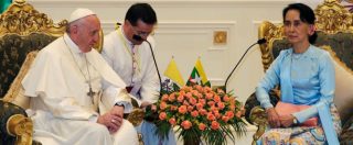 Copertina di Papa Francesco in Myanmar: “Pace nazionale solo col rispetto dei diritti umani”. Chiaro il riferimento ai Rohingya