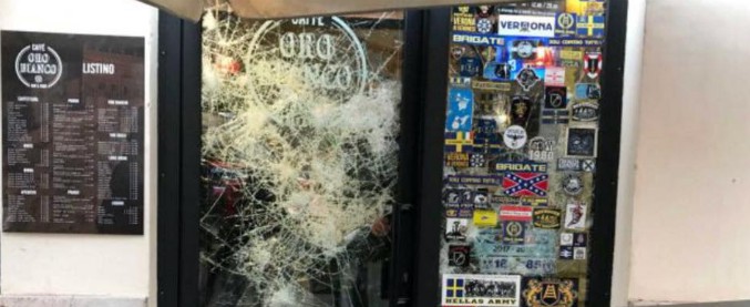 Chievo-Napoli, raid di 40 ultras campani contro un bar. Il proprietario: “Sprangate e dehor devastato. Un inferno”