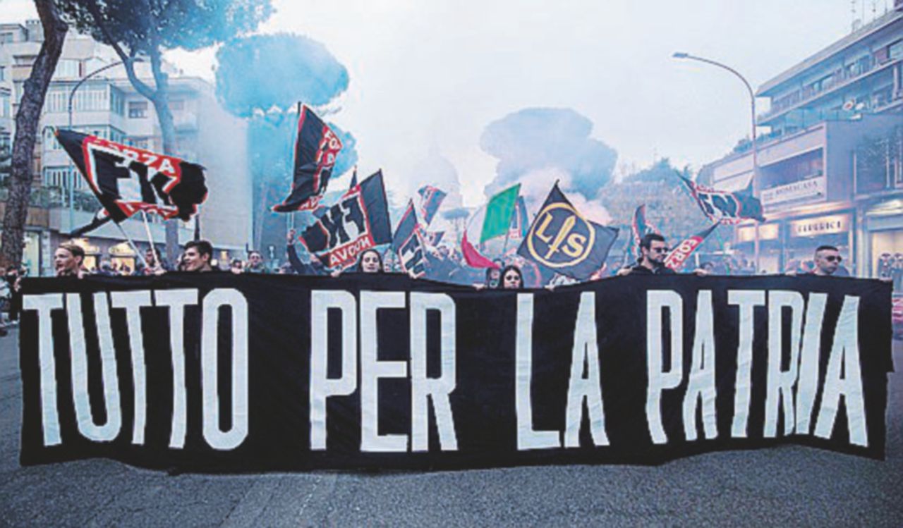 Forza Nuova, corteo flop aperto da piccoli scontri fra i “camerati”