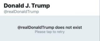 Copertina di “Donald Trump non esiste”: l’account del presidente Usa cancellato da Twitter per 11 minuti da un “dipendente canaglia”