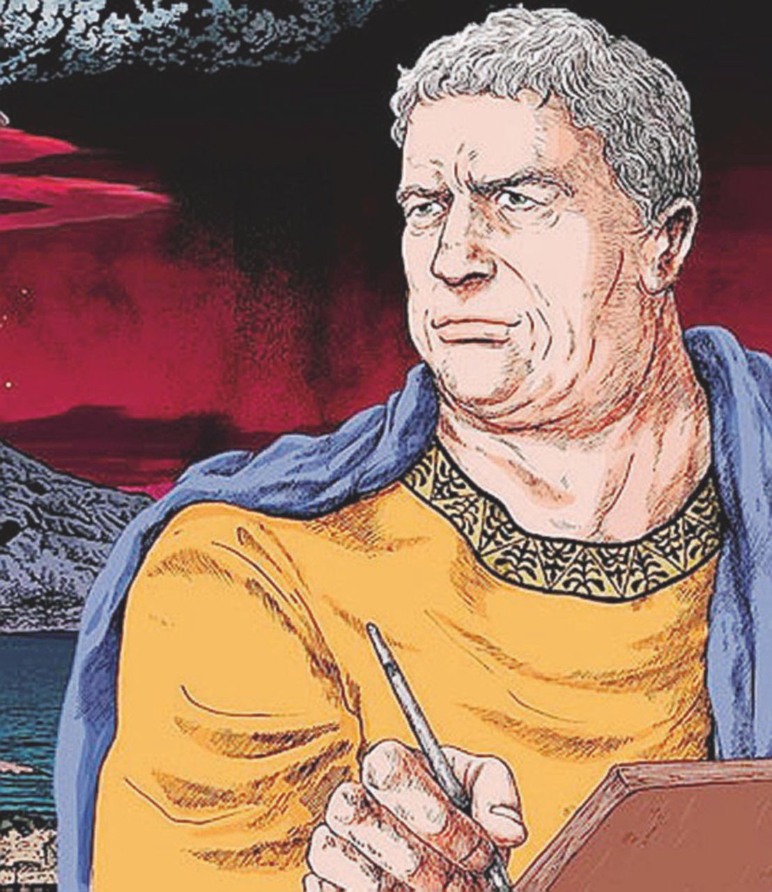 Copertina di Plinio il vecchio, un quasi-scienziato che viene riscoperto da due autori manga