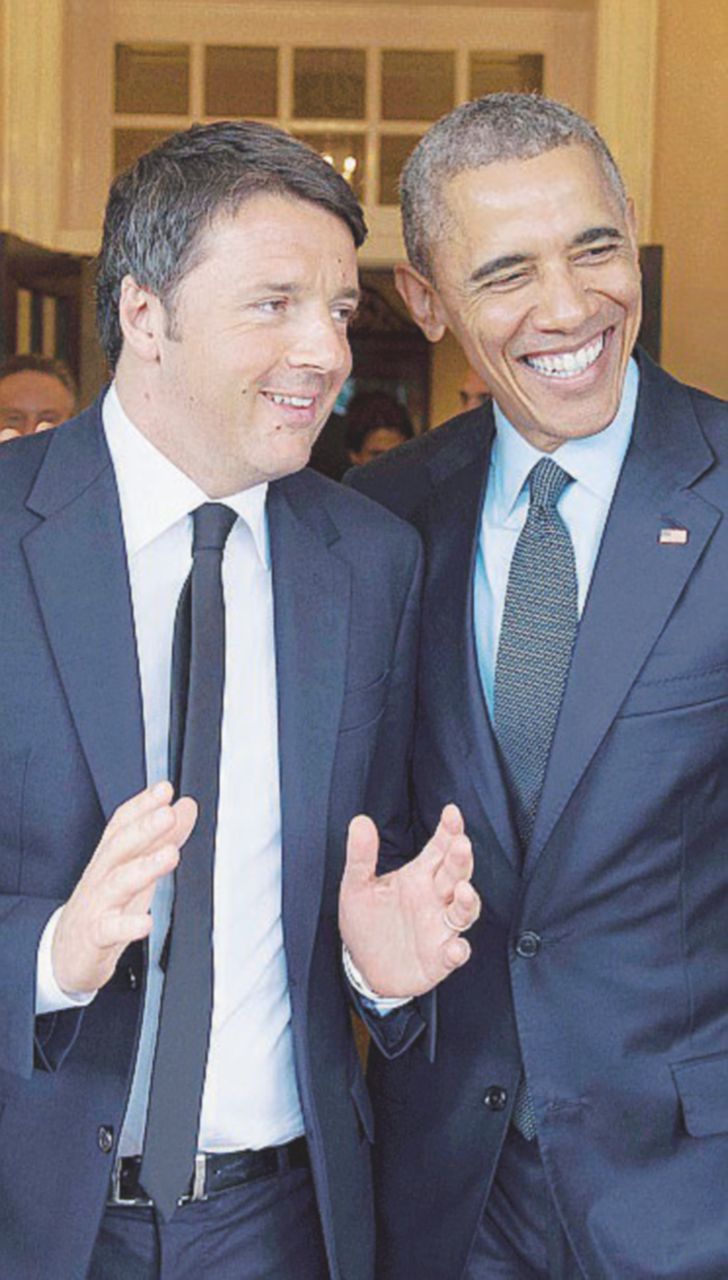 Buoni amici - Renzi con l’ex presidente Obama La doppia morale del complottismo democratico: affonda Trump e salva Renzi