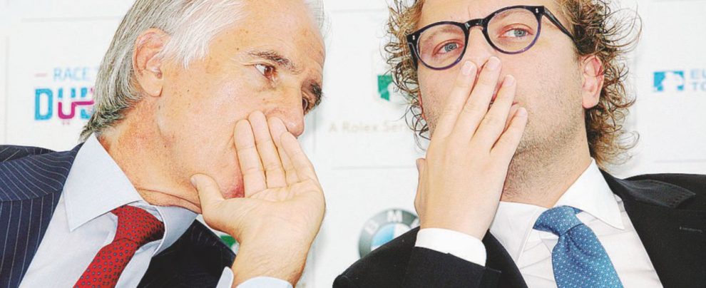 Senza limite - Il presidente Coni Giovanni Malagò e il ministro Luca Lotti - LaPresse Legge di Bilancio, Lotti si ricorda dell’amico Malagò