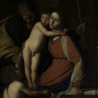 Sacra Famiglia con San Giovannino, 1604-1605. Olio su tela, 260 x 150 cm.  Roma, Basilica di Sant’Agostino Foto Giuseppe Schiavinotto, Roma