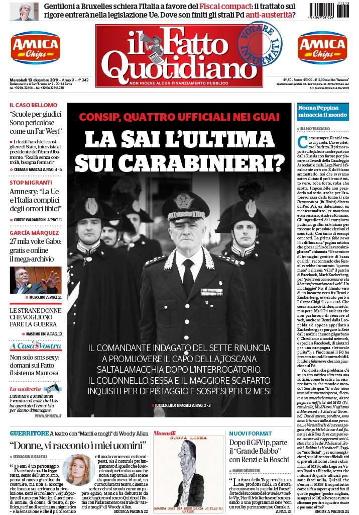 La sai l’ultima sui carabinieri?