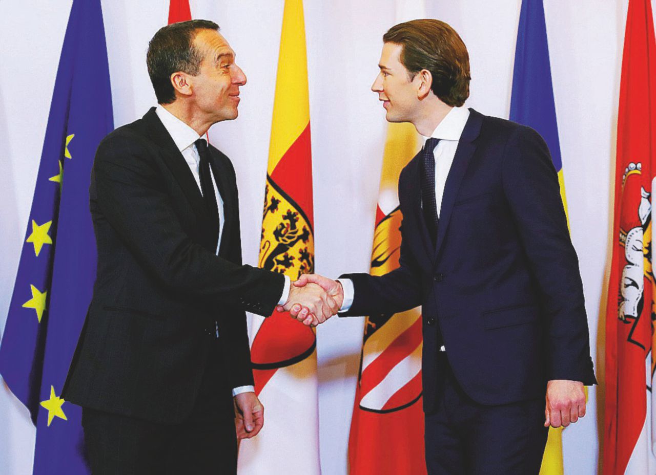 Falco - Il cancelliere Sebastian Kurz (destra) con il predecessore Christian Kern. La mossa di Vienna su Bolzano, la prima dalle “opzioni” di Hitler
