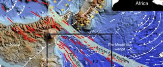 Copertina di Terremoti, una “finestra” sotto il mar Ionio spiega l’allontanamento della Sicilia dalla Calabria