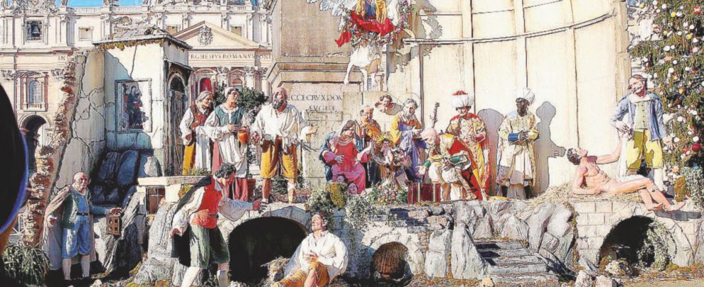 Palestrati e cadaveri - Il presepe allestito a San Pietro quest’anno e i due dettagli dello scandalo - LaPresse Vaticano, il presepe filogay scatena la destra clericale