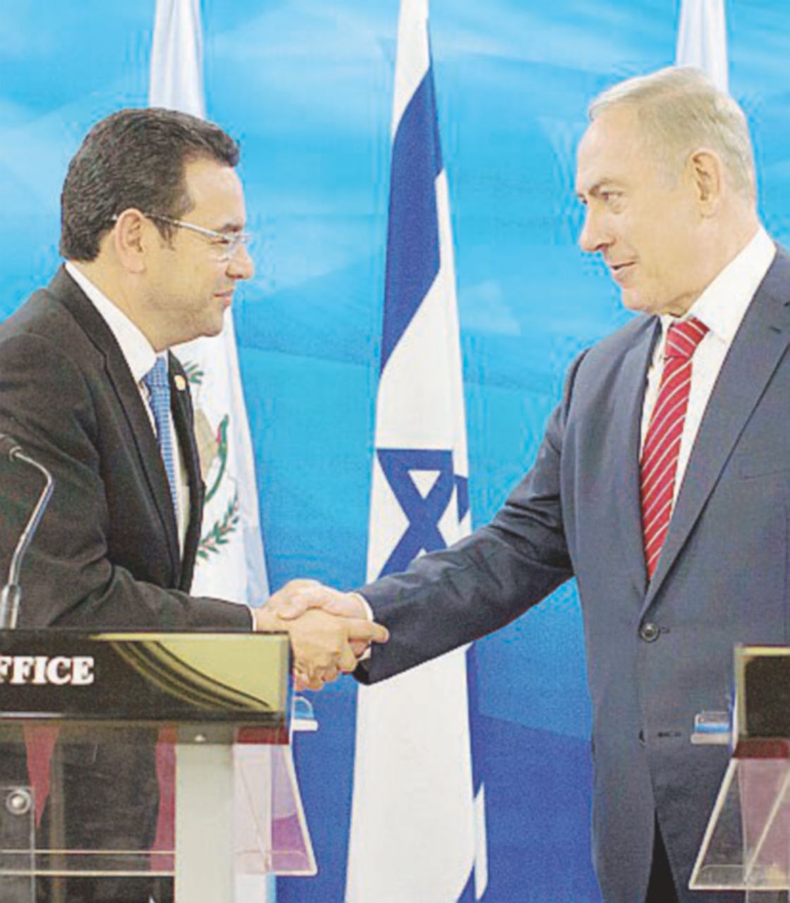 Morales con Netanyahu - Ansa Armi da Tel Aviv, il Guatemala ringrazia