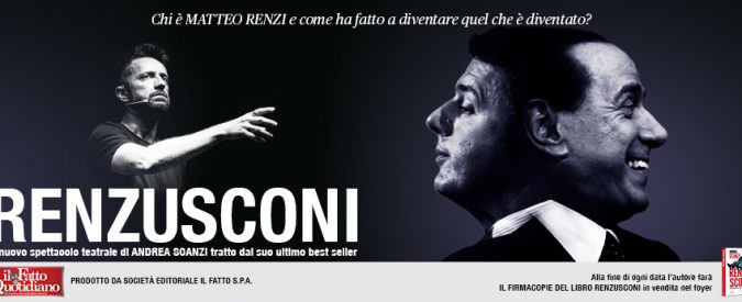 Renzusconi, il nuovo spettacolo di e con Andrea Scanzi. Le date del tour